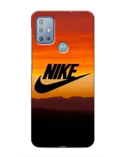Чехол для Motorola MOTO G20 с картинкой «Nike — вечерний горизонт»