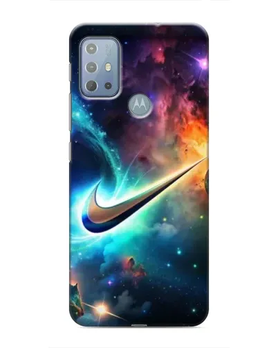 Чехол для Motorola MOTO G20 с картинкой «Космический Nike Swoosh» Чехол для Motorola MOTO G20 с картинкой «Космический Nike Swoosh»