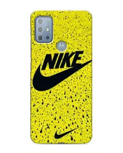 Чехол для Motorola MOTO G20 с картинкой «Желтый текстурный Nike»