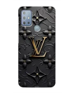 Чехол для Motorola MOTO G20 с картинкой «Кожаная текстура LV»