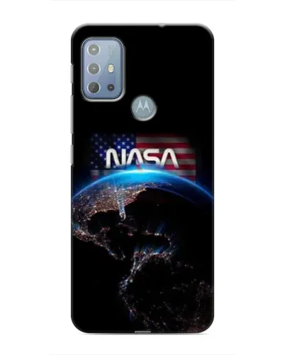 Чехол для Motorola MOTO G20 с картинкой «Земля из космоса NASA»