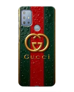 Чехол для Motorola MOTO G20 с картинкой «Gucci — фирменная полоса и золото» Чехол для Motorola MOTO G20 с картинкой «Gucci — фирменная полоса и золото»
