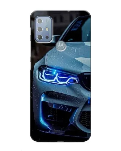 Чехол для Motorola MOTO G20 с картинкой «Взгляд BMW с синими фарами» Чехол для Motorola MOTO G20 с картинкой «Взгляд BMW с синими фарами»