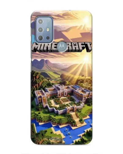 Чехол для Motorola MOTO G20 с картинкой «Minecraft панорама»