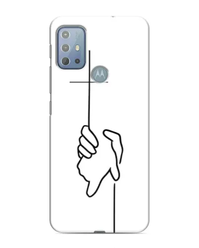 Чехол для Motorola MOTO G20 с картинкой «Рука держит»