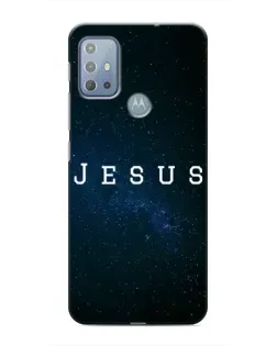 Чехол для Motorola MOTO G20 с картинкой «Звездное небо Jesus»