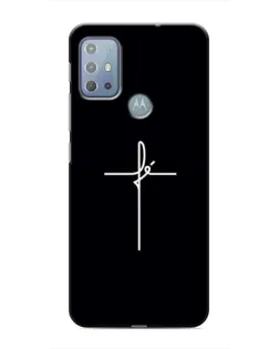 Чехол для Motorola MOTO G20 с картинкой «Тонкий крест»