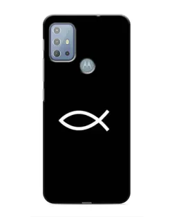Чехол для Motorola MOTO G20 с картинкой «Символ рыбы Jesus»