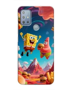 Чехол для Motorola MOTO G20 с картинкой «Космический фастфуд»
