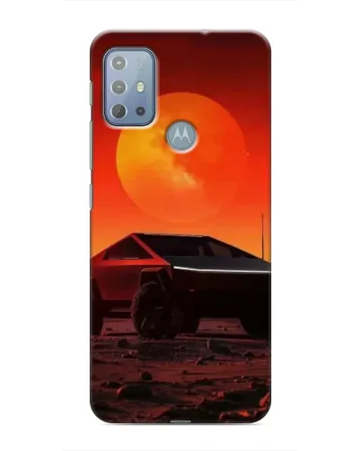 Чехол для Motorola MOTO G20 с картинкой «Cybertruck на Марсе»