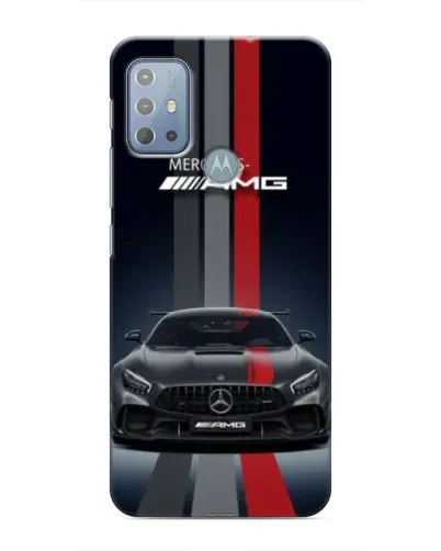 Чехол для Motorola MOTO G20 с картинкой «Mercedes — белый карбон»