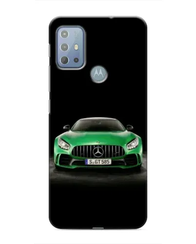 Чехол для Motorola MOTO G20 с картинкой «Mercedes — неоновый лого»