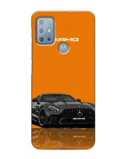 Чехол для Motorola MOTO G20 с картинкой «Оранжевый Mercedes AMG»