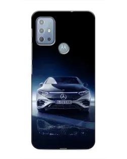 Чехол для Motorola MOTO G20 с картинкой «Ночной Mercedes EQ»