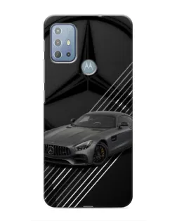Чехол для Motorola MOTO G20 с картинкой «Mercedes AMG — графика»