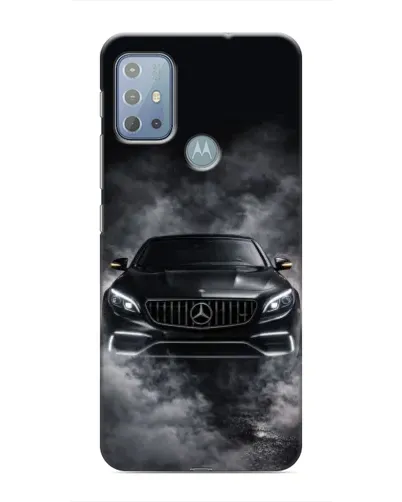 Чехол для Motorola MOTO G20 с картинкой «Mercedes в дыму»