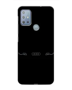 Чехол для Motorola MOTO G20 с картинкой «Audi — световой подпись»