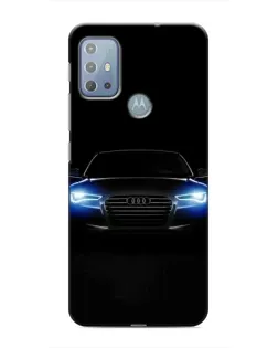 Чехол для Motorola MOTO G20 с картинкой «Audi в неоне»