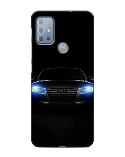 Чехол для Motorola MOTO G20 с картинкой «Audi в неоне»