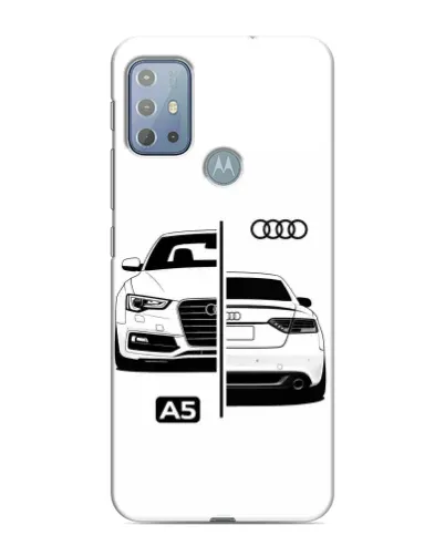 Чехол для Motorola MOTO G20 с картинкой «Audi — контрастный дизайн»