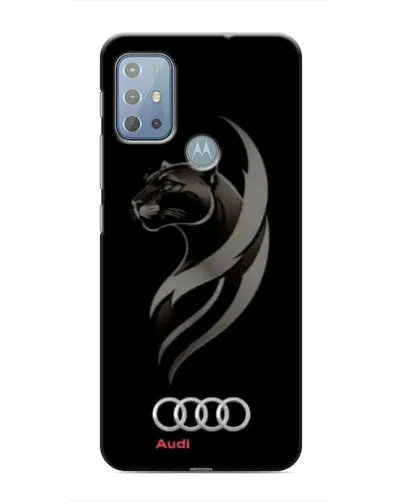 Чехол для Motorola MOTO G20 с картинкой «Графика — пантера и Audi»