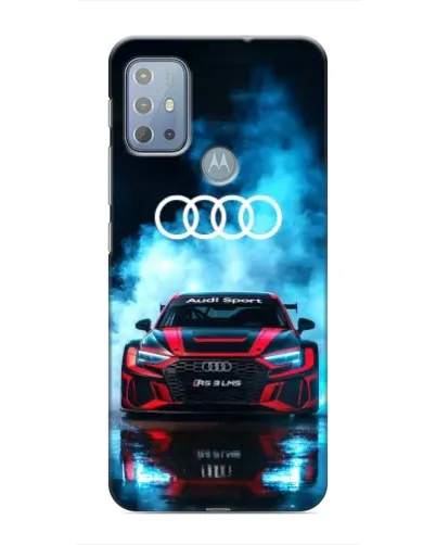 Чехол для Motorola MOTO G20 с картинкой «Audi Sport — неон»