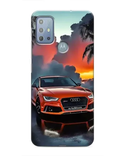 Чехол для Motorola MOTO G20 с картинкой «Audi — закат»