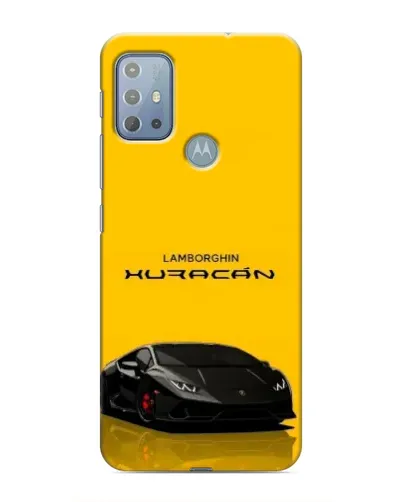 Чехол для Motorola MOTO G20 с картинкой «Lamborghini Huracan черный»