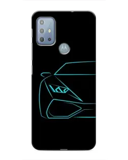 Чехол для Motorola MOTO G20 с картинкой «Голубой силуэт Lamborghini» Чехол для Motorola MOTO G20 с картинкой «Голубой силуэт Lamborghini»