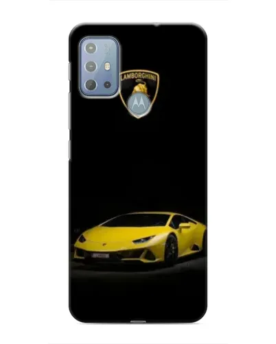 Чехол для Motorola MOTO G20 с картинкой «Lamborghini желтый акцент»