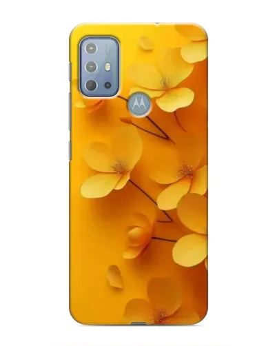 Чехол для Motorola MOTO G20 с картинкой «Золотые лепестки»