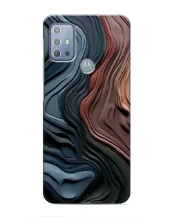Чехол для Motorola MOTO G20 с картинкой «Цветные волны каньона»