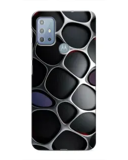 Чехол для Motorola MOTO G20 с картинкой «Объемная темная решетка»