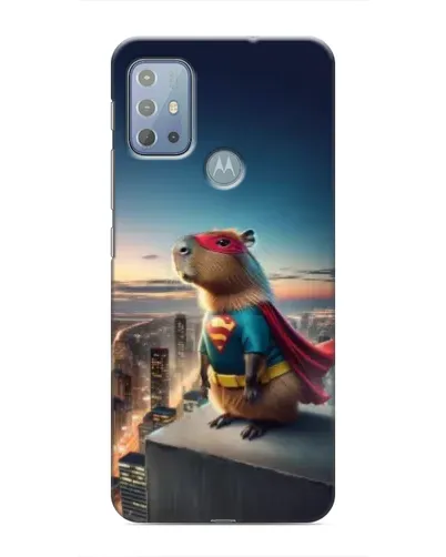 Чехол для Motorola MOTO G20 с картинкой «Капи-мен супергерой»