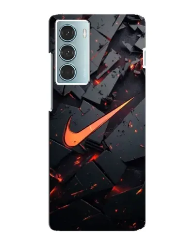 Чехол для Motorola MOTO G200 с картинкой «Nike — эффект разломов»