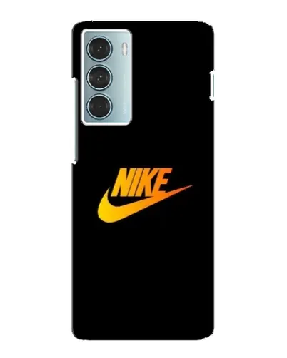 Чехол для Motorola MOTO G200 с картинкой «Золотой логотип Nike»