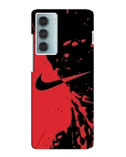 Чехол для Motorola MOTO G200 с картинкой «Красные брызги Nike»
