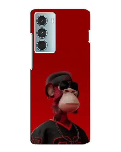 Чехол для Motorola MOTO G200 с картинкой «Bored Ape в красном»