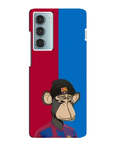 Чехол для Motorola MOTO G200 с картинкой «Bored Ape — фанат Барсы»