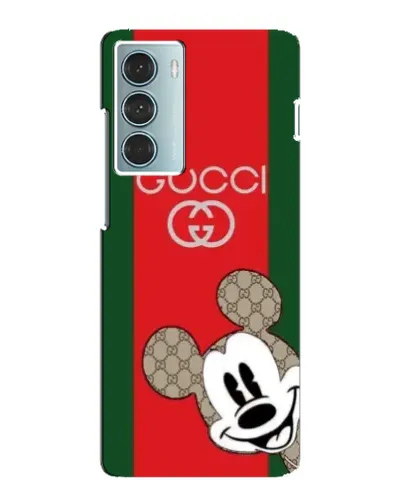 Чехол для Motorola MOTO G200 с картинкой «Gucci — полосы и Микки»