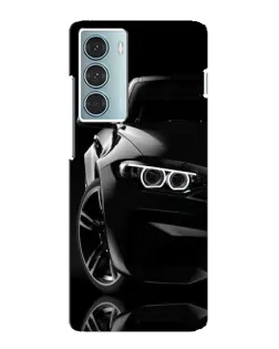 Чехол для Motorola MOTO G200 с картинкой «Черная BMW — профиль»