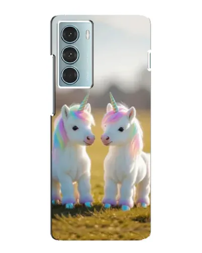 Чехол для Motorola MOTO G200 с картинкой «Пара единорогов»