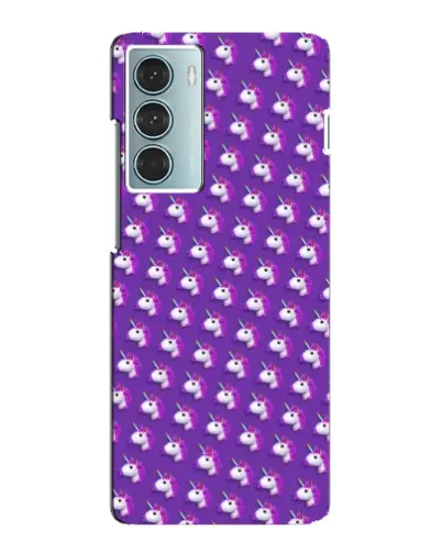 Чехол для Motorola MOTO G200 с картинкой «Единороги на фиолетовом»