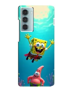 Чехол для Motorola MOTO G200 с картинкой «Спанч Боб под водой»