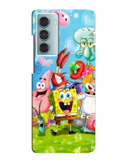 Чехол для Motorola MOTO G200 с картинкой «Губка Боб и друзья»