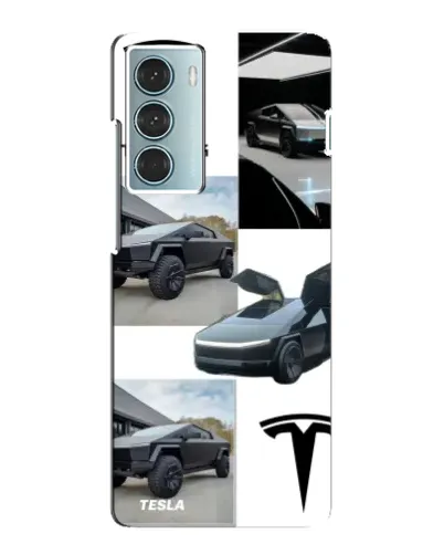 Чехол для Motorola MOTO G200 с картинкой «Коллаж Cybertruck Tesla»