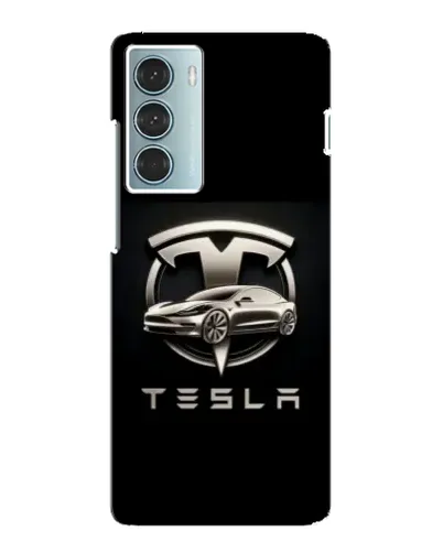 Чехол для Motorola MOTO G200 с картинкой «Tesla — серебристое авто»