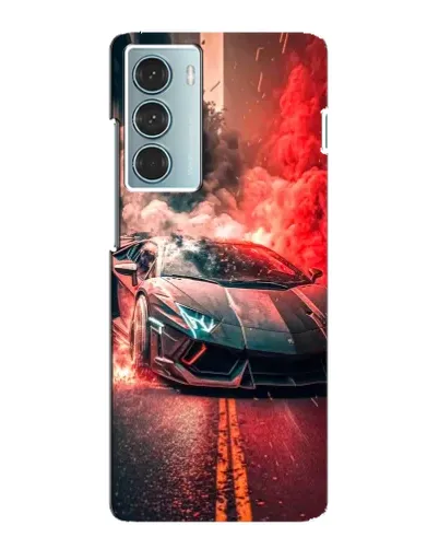 Чехол для Motorola MOTO G200 с картинкой «Lamborghini красный дым»
