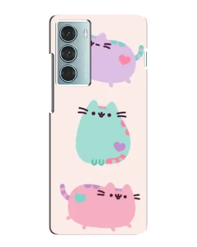 Чехол для Motorola MOTO G200 с картинкой «Pusheen трио»