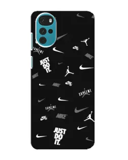 Чехол для Motorola MOTO G22 с картинкой «Nike Black Pattern» Чехол для Motorola MOTO G22 с картинкой «Nike Black Pattern»